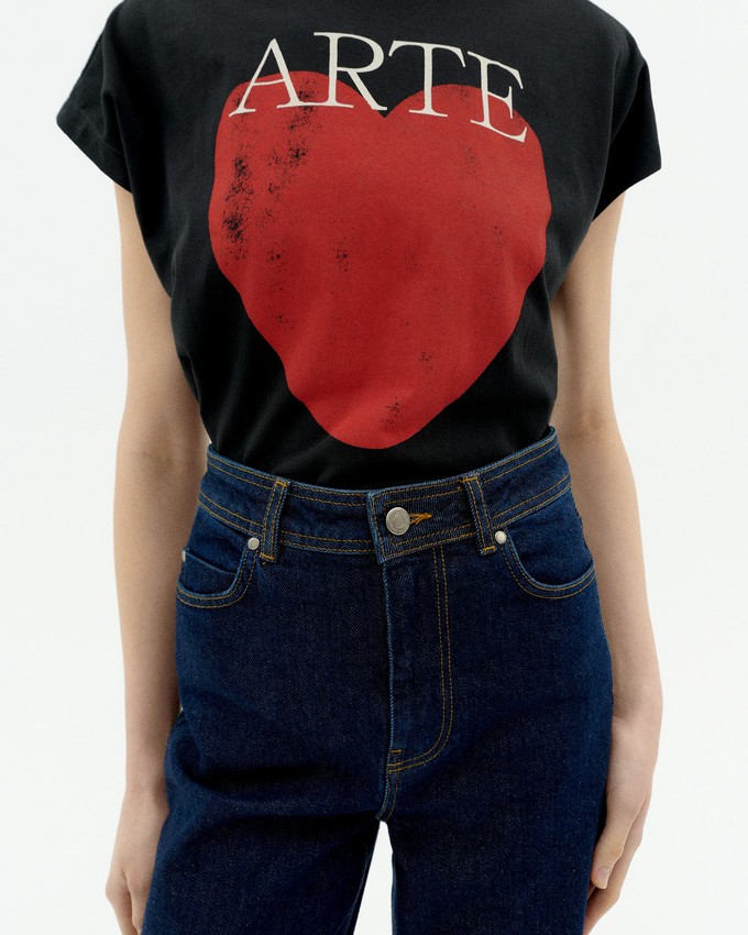 Thinking Mu T-shirt Volta Art Love Zwart from The Blind Spot