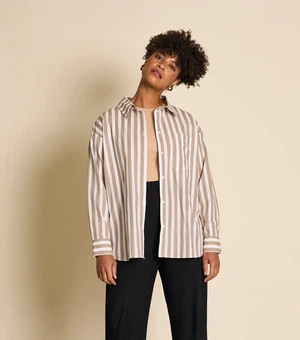 Blouse Mamro Camel Striped from The Blind Spot