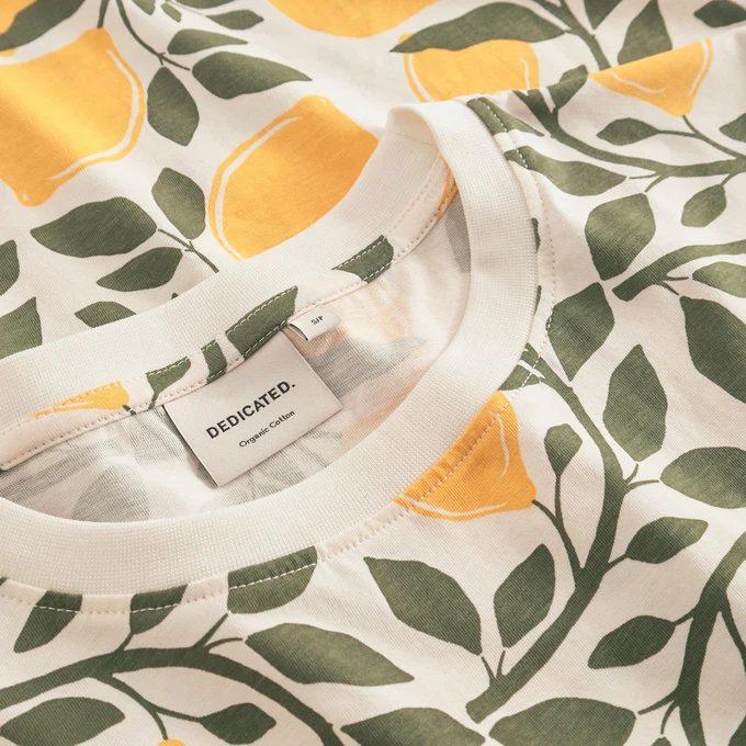 T-shirt Vadstena Lemon Branches Wit from The Blind Spot