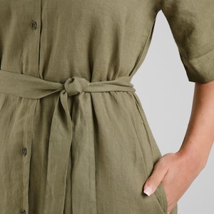 Blousejurk Ripa Linnen Leaf Green from The Blind Spot