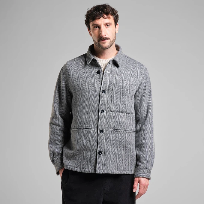 Jacket Fagersta Herringbone Zwart from The Blind Spot