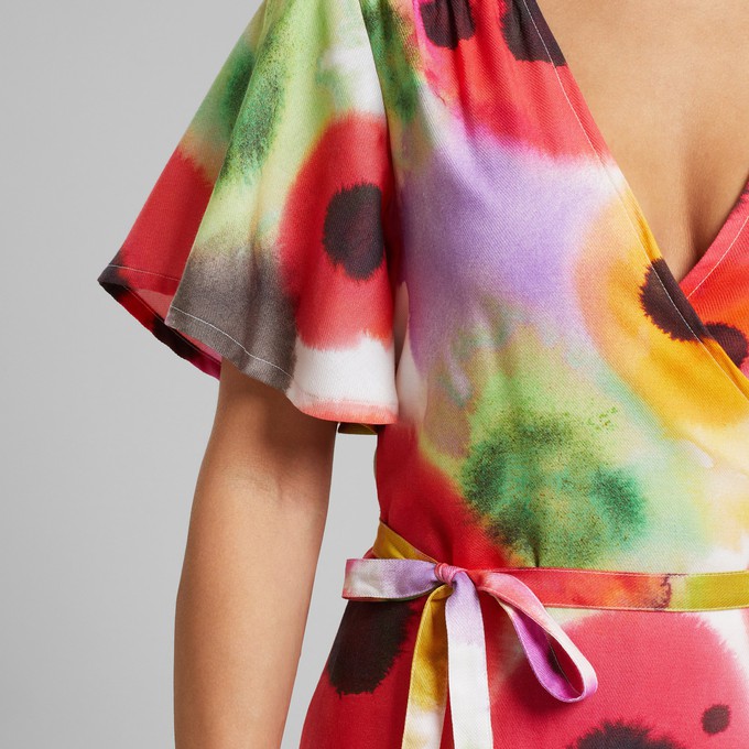 Wrap Dress Kungshamn Abstract Floral Multi Color from The Blind Spot