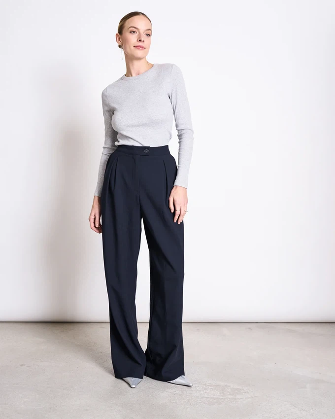 Broek Pleated Wide Pants Niva Nightfall from The Blind Spot
