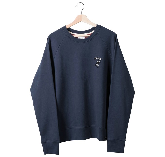 Sweatshirt - biologisch katoen - L'HOMME EST BON - Navy blauw from The Driftwood Tales