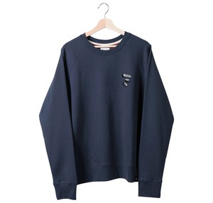 Sweatshirt - biologisch katoen - L'HOMME EST BON - Navy blauw from The Driftwood Tales