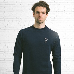 Sweatshirt - biologisch katoen - L'HOMME EST BON - Navy blauw from The Driftwood Tales