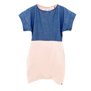 Kleid - Re-Denim + rosa Baumwolle from The Driftwood Tales