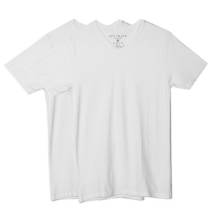 2 x T-shirt Basic - Biologisch katoen - wit - V - hals from The Driftwood Tales