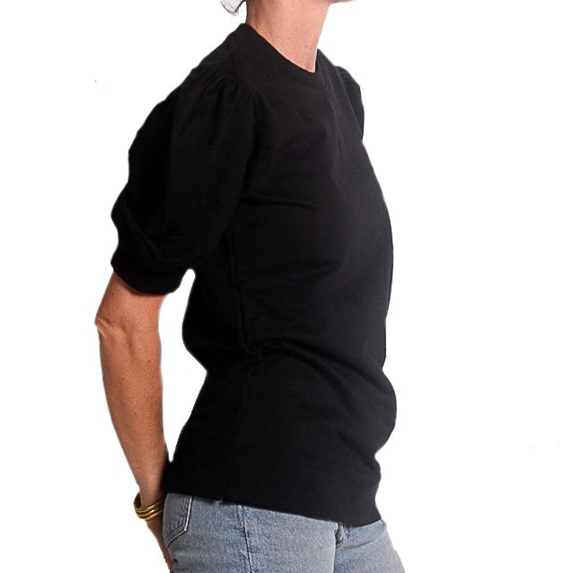 Biologisch zwart sweatshirt met Pofmouwen from The Driftwood Tales