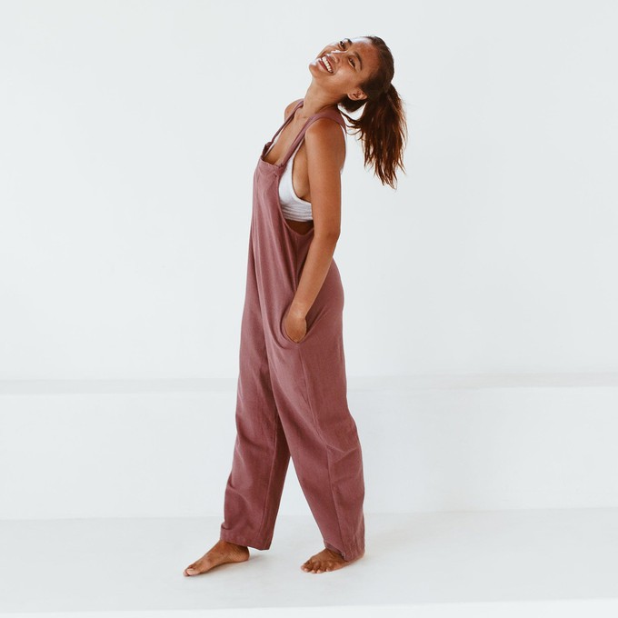 Broekpak - upcycled 100% katoen - marsala from The Driftwood Tales
