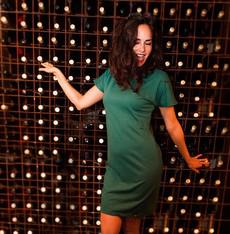 Jurk - gerecycled katoen - groen van The Driftwood Tales