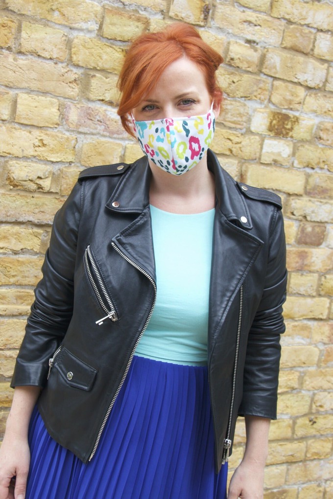 Rainbow Leopard Print Face Covering from Tilbea London