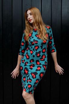 Audrey Leopard Print Dress made from TENCEL™ via Tilbea London