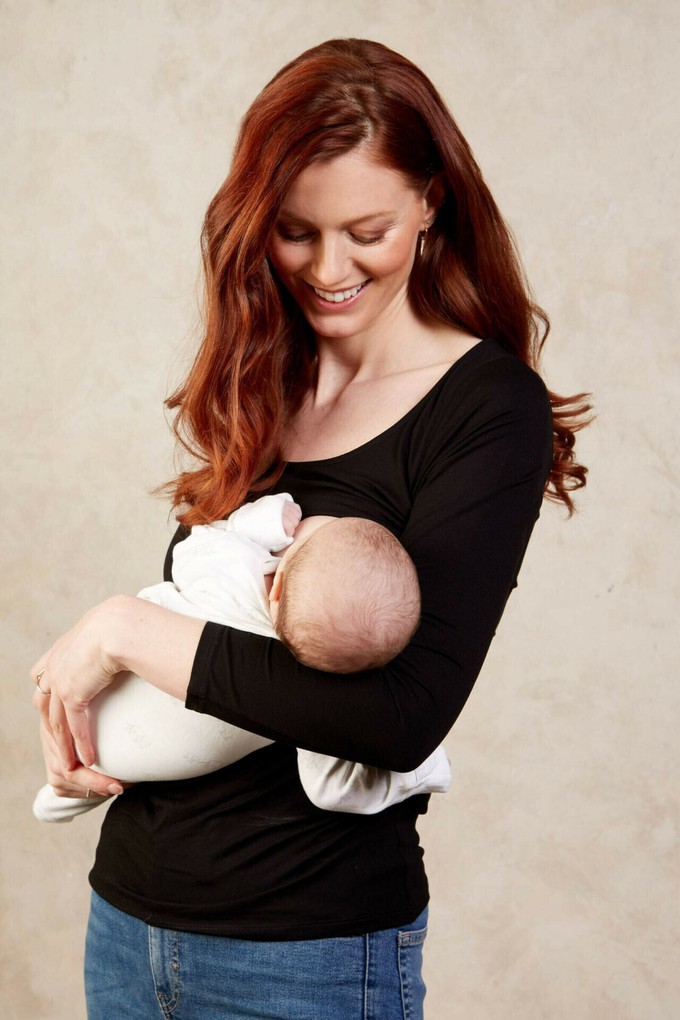 Peek-a-Boob Long Sleeve Nursing Top from Tilbea London