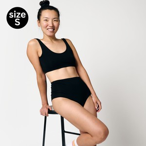 Black Organic Cotton Soft Bra from TIZZ & TONIC