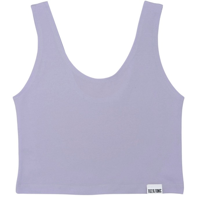 Lavender Organic Cotton Cropped Tank Top from TIZZ & TONIC
