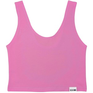 Bubblegum Organic Cotton Cropped Tank Top (Snug Fit) from TIZZ & TONIC Bubblegum Organic Cotton Cropped Tank Top (Snug Fit) from TIZZ & TONIC