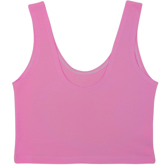 Bubblegum Organic Cotton Cropped Tank Top (Snug Fit) from TIZZ & TONIC Bubblegum Organic Cotton Cropped Tank Top (Snug Fit) from TIZZ & TONIC