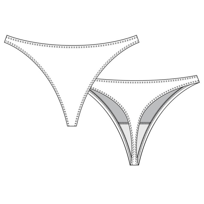 Lavender Micromodal Tanga Panty from TIZZ & TONIC