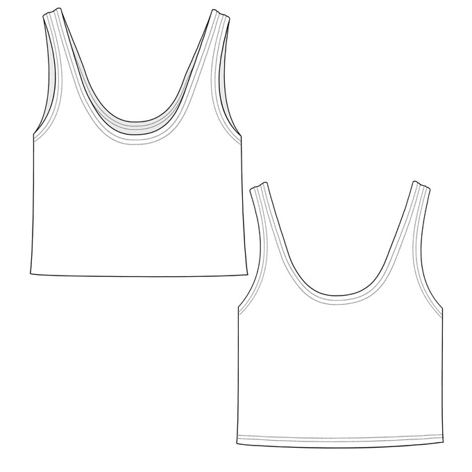 Butter Yellow Organic Cotton Cropped Tank Top from TIZZ & TONIC