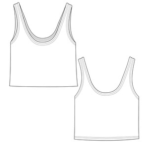 Butter Yellow Organic Cotton Cropped Tank Top from TIZZ & TONIC