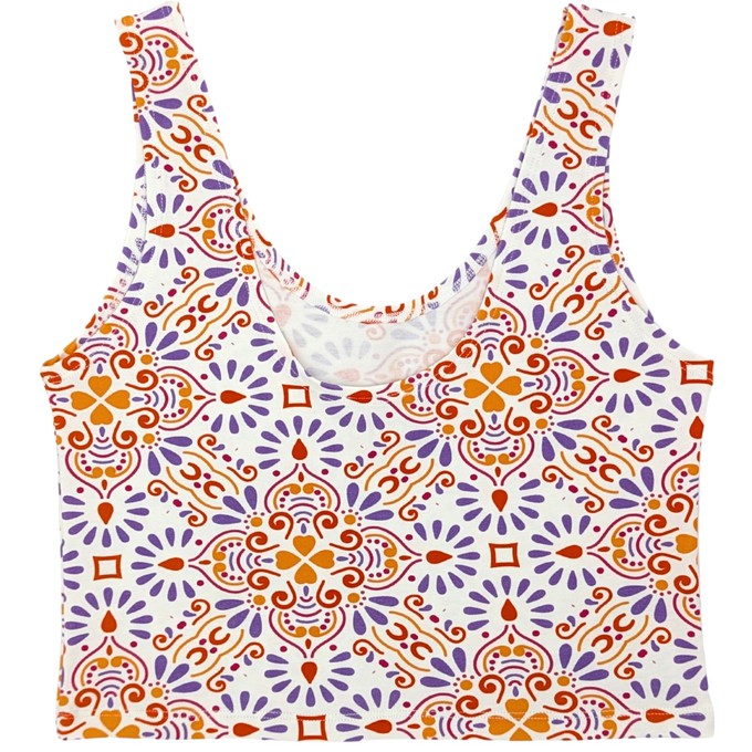 Mediterranean Supima Cotton Cropped Tank Top from TIZZ & TONIC