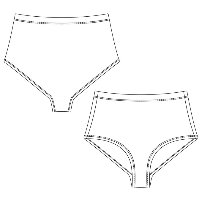 Butter Yellow Organic Cotton Hi-Waist Panty from TIZZ & TONIC