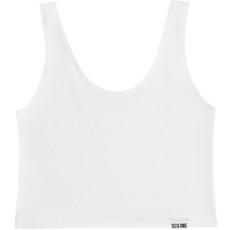 White Organic Cotton Cropped Tank Top via TIZZ & TONIC