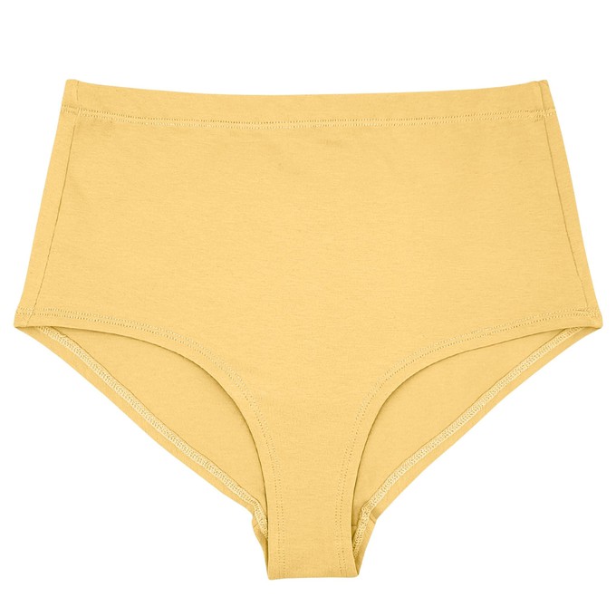 Butter Yellow Organic Cotton Hi-Waist Panty from TIZZ & TONIC