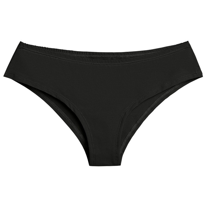 Jet Black Organic Cotton Cheeky Panty from TIZZ & TONIC