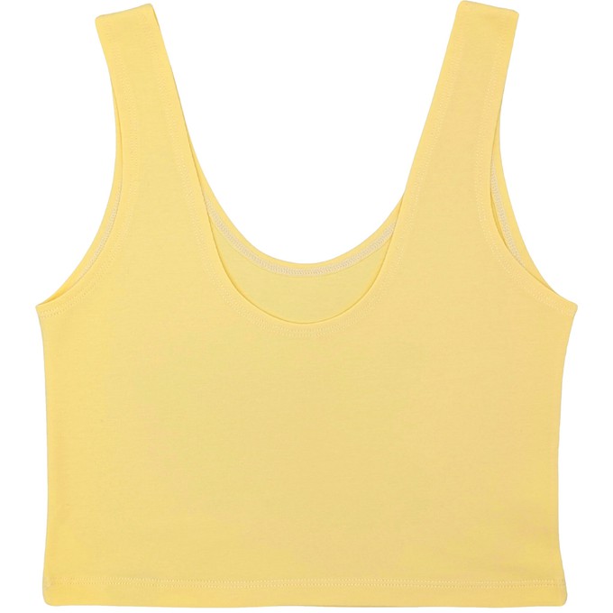 Butter Yellow Organic Cotton Cropped Tank Top from TIZZ & TONIC