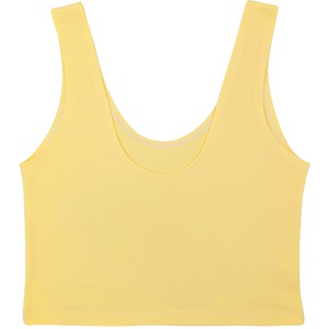 Butter Yellow Organic Cotton Cropped Tank Top from TIZZ & TONIC