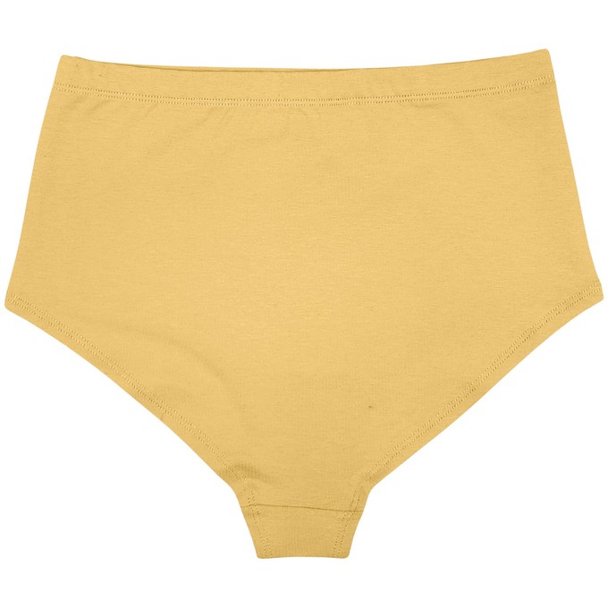 Butter Yellow Organic Cotton Hi-Waist Panty from TIZZ & TONIC