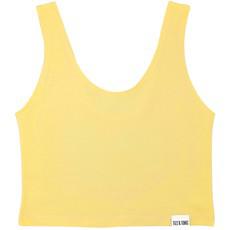 Butter Yellow Organic Cotton Cropped Tank Top via TIZZ & TONIC
