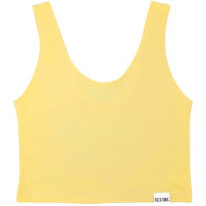 Butter Yellow Organic Cotton Cropped Tank Top from TIZZ & TONIC