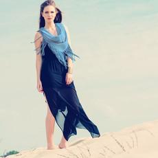 EKKA SHAWL - JEANS via Treasures-Design