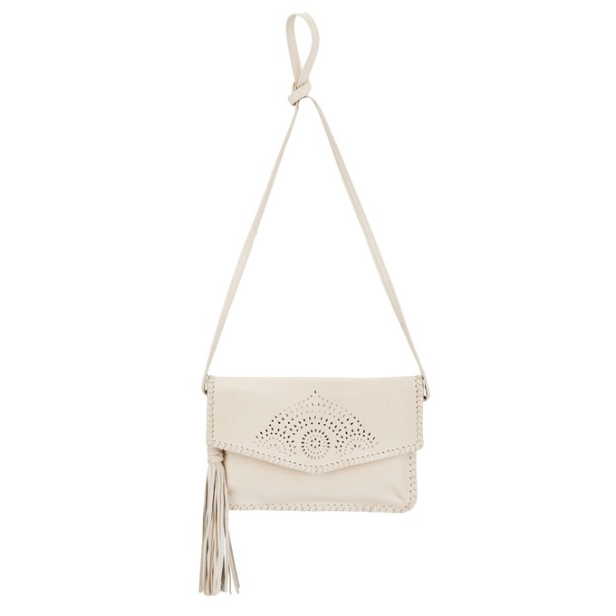 Havana leather crossbody bag - cream from Treasures-Design