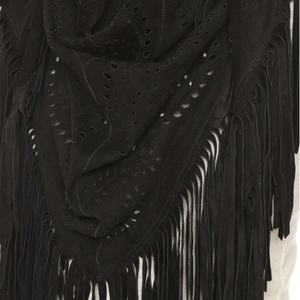 EKKA - MEDIUM FRINGE WRAP - BLACK from Treasures-Design