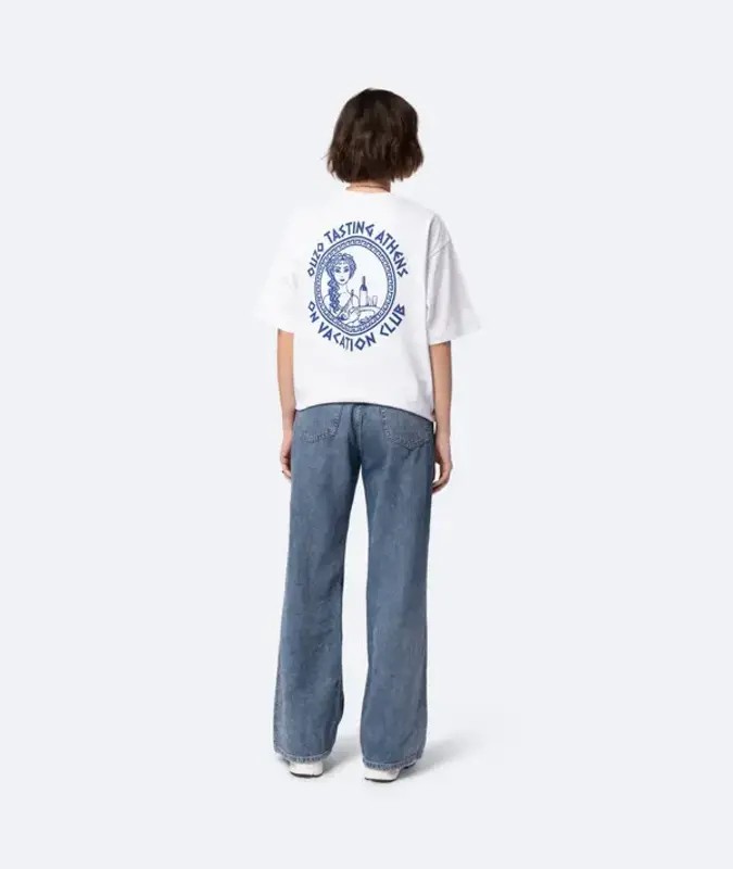 On Vacation Ouzo Tasting T-Shirt Wit from UP TO DO GOOD