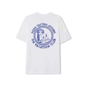On Vacation Ouzo Tasting T-Shirt Wit from UP TO DO GOOD