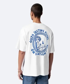On Vacation Ouzo Tasting T-Shirt Wit from UP TO DO GOOD