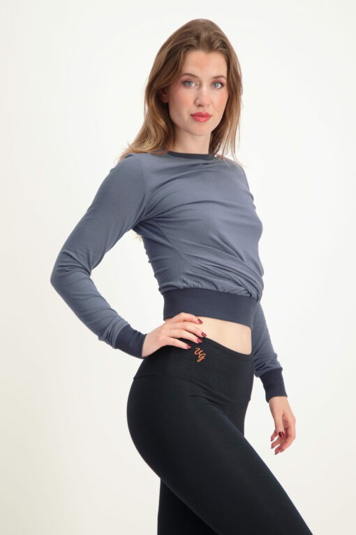 Lakshmi Langarm Crop Oberteil – Slate from Urban Goddess Lakshmi Langarm Crop Oberteil – Slate from Urban Goddess