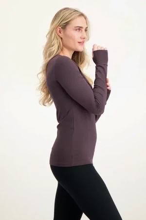 Namaste Core Yoga-Longsleeve – Berry from Urban Goddess