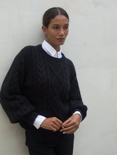 Cecile Mohair Sweater in Black van Urbankissed