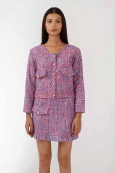 Handwoven Mini Skirt - Pink via Urbankissed