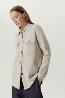 The Merino Wool Overshirt Jacket - Pearl via Urbankissed