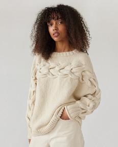 Jūra: Naked Oat Milk Alpaca Wool & Cotton Sweater via Urbankissed