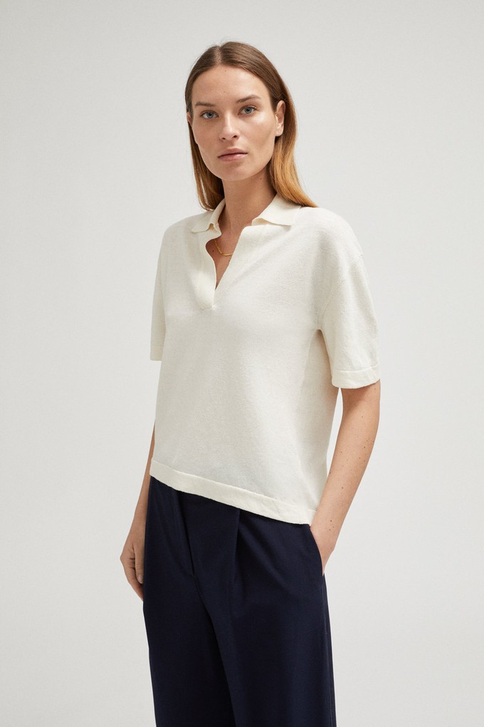 The Linen Cotton Polo - Ivory from Urbankissed