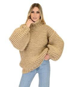Turtle Neck Sweater - Beige van Urbankissed
