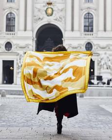 Silk Scarf Large - Yellow via Urbankissed